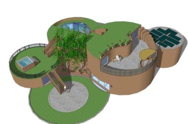 Sketchup景观模型|庭院景观，现代风格，屋顶花园-BIM建筑网