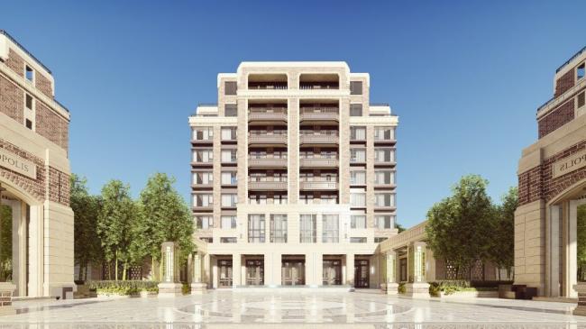 Sketchup办公模型|小高层办公楼，新古典风格