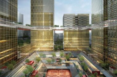 Sketchup综合体模型|超高层商业综合体，办公酒店，现代风格，商业裙房-BIM建筑网