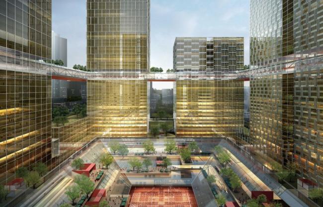 Sketchup综合体模型|超高层商业综合体，办公酒店，现代风格，商业裙房