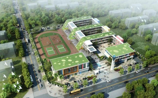 Sketchup学校模型|多层学校，小学，教学楼，教育建筑，现代风格