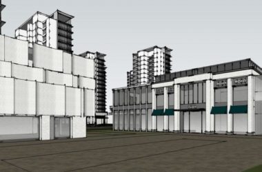 Sketchup商业模型|高层住宅，小区，现代风格，商业裙房，底层商业，居住建筑-BIM建筑网