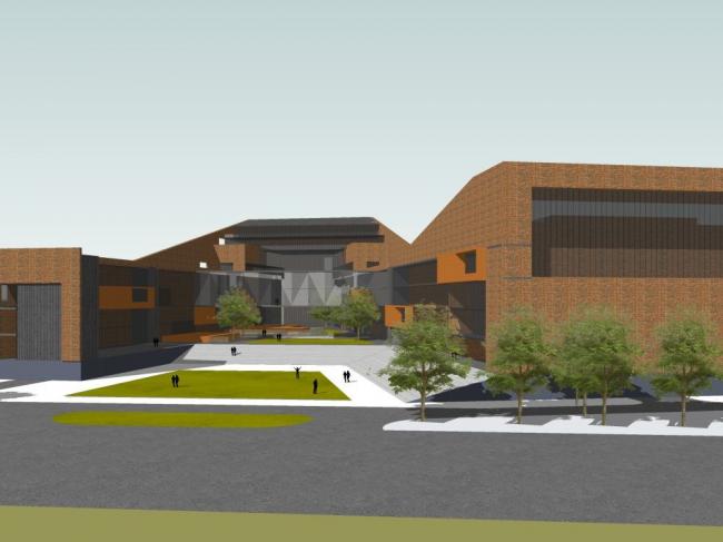 Sketchup学校模型|多层学校，教学楼，校园，现代风格，教育建筑