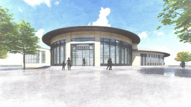 Sketchup车站路桥|多层客运中心，车站，新中式风格，交通建筑，市政设施