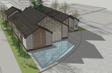 Sketchup商业模型|会所，商业建筑，新中式风格，娱乐休闲设施-BIM建筑网