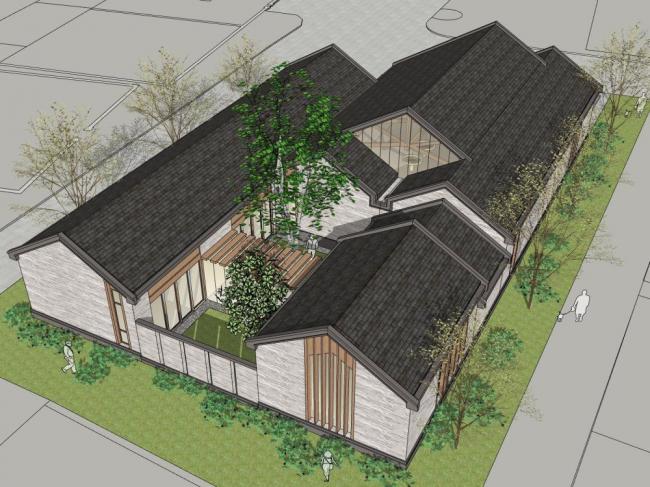 Sketchup商业模型|会所，商业建筑，新中式风格，娱乐休闲设施