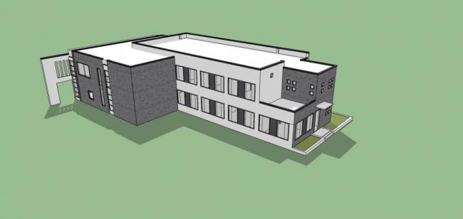 Sketchup商业模型|多层会所，商业建筑，新中式风格