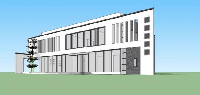 Sketchup商业模型|多层会所，商业建筑，新中式风格