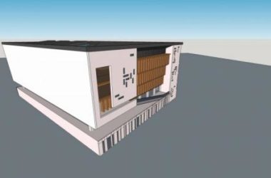 Sketchup文化模型|多层图书馆，文化建筑，新中式风格-BIM建筑网