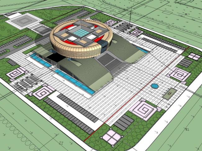 Sketchup文化模型|多层博物馆，文化建筑，现代风格