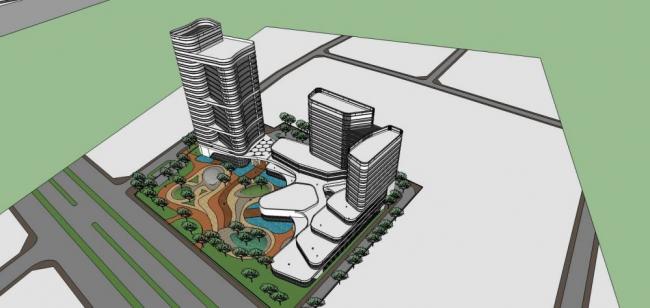 Sketchup酒店模型|高层酒店，办公，现代风格