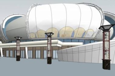 Sketchup体育馆模型|多层体育馆，体育观览，现代风格，莲花状-BIM建筑网