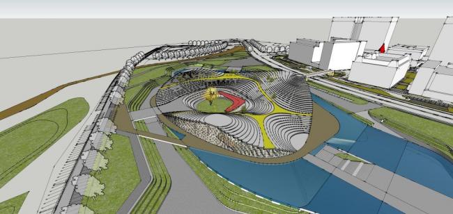 Sketchup文化模型|多层科技馆，文化建筑，现代风格