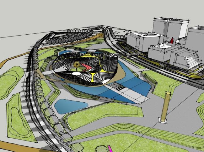 Sketchup文化模型|多层科技馆，文化建筑，现代风格