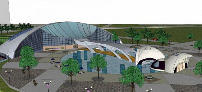 Sketchup文化模型|景观，城市小品，公园，水坝，现代风格，广场会馆，文化建筑