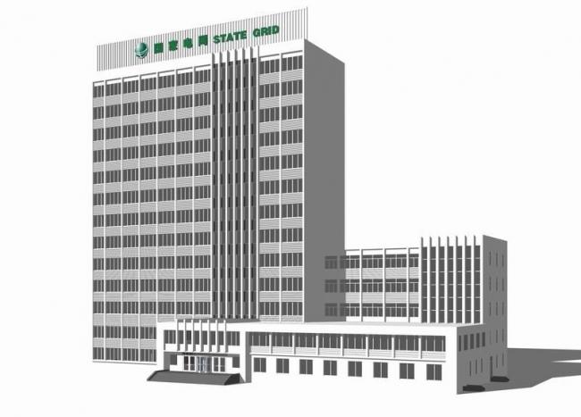 Sketchup办公模型|高层办公楼，写字楼，现代风格