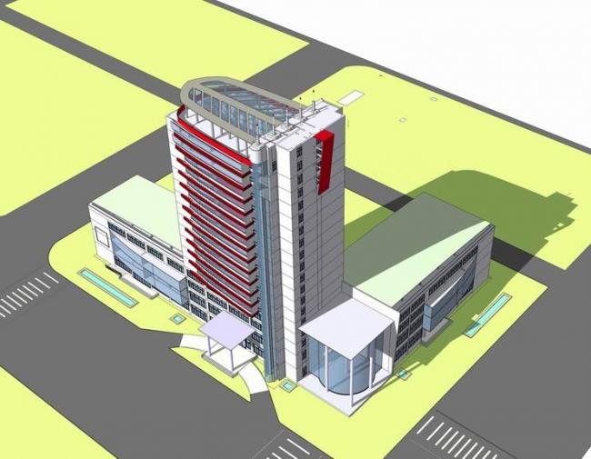 Sketchup办公模型|高层办公楼，现代风格