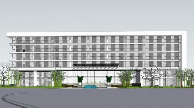 Sketchup办公模型|多层乡镇办公楼，小型办公楼，现代风格