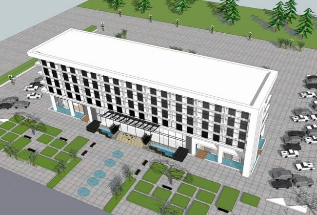 Sketchup办公模型|多层乡镇办公楼，小型办公楼，现代风格