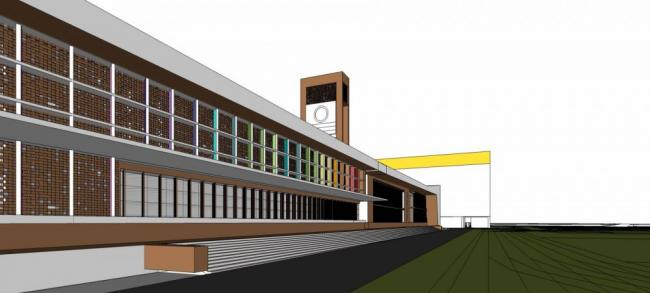 Sketchup学校模型|多层小学，学校教学楼，现代风格，教育建筑