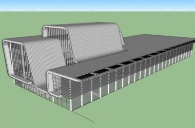 Sketchup车站路桥|多层火车站,，交通建筑，现代风格-BIM建筑网
