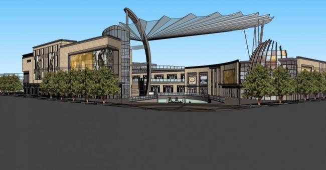 Sketchup商业模型|大型商场，现代风格，多层，商业建筑