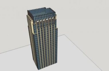 Sketchup办公模型|高层办公楼，新古典风格，写字楼-BIM建筑网