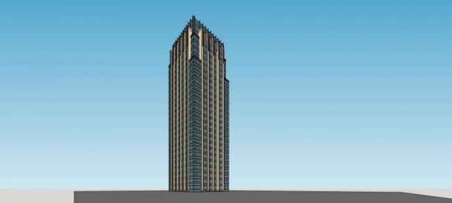Sketchup办公模型|高层办公楼，新古典风格，写字楼