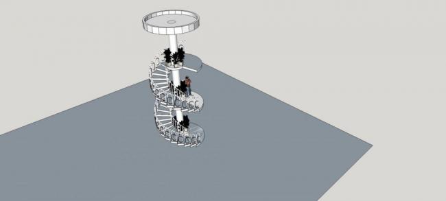 Sketchup素材模型|旋转楼梯，构件，素材