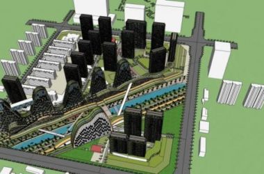 Sketchup住宅模型|高层住宅，居住建筑，商场，商业裙房，现代风格，生态小区，异形-BIM建筑网