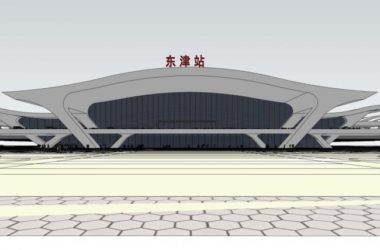 Sketchup车站路桥|多层高铁站，交通建筑，市政设施，现代风格-BIM建筑网