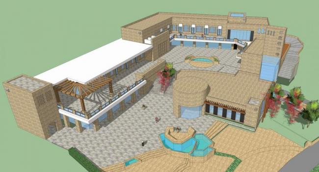 Sketchup酒店模型|原生态假村，多层会所，酒店，客栈