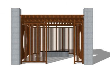 Sketchup小品模型|廊架，新中式风格，新东方禅意亭子-BIM建筑网