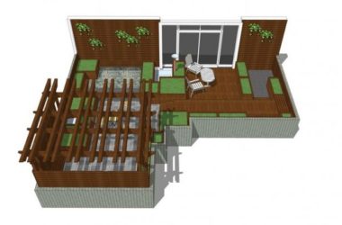 Sketchup景观模型|庭院景观，现代风格-BIM建筑网