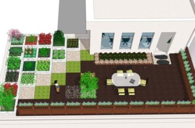 Sketchup景观模型|庭院景观，现代风格-BIM建筑网