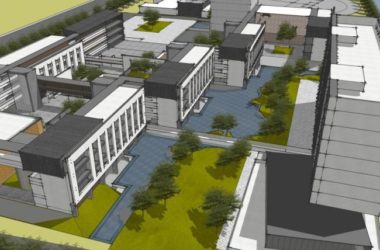 Sketchup学校模型|多层学校，教学楼，校园，现代风格，教育建筑-BIM建筑网