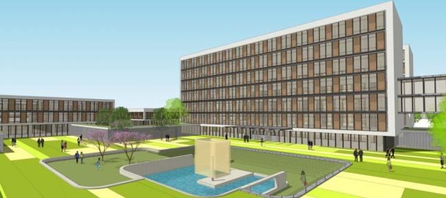 Sketchup办公模型|多层办公楼，现代风格