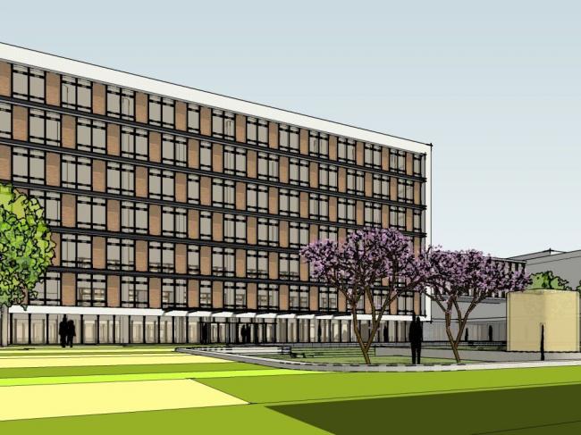 Sketchup办公模型|多层办公楼，现代风格