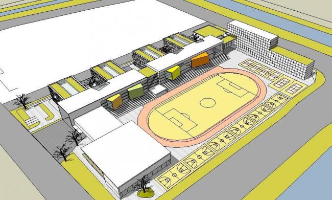 Sketchup学校模型|多层学校，教学楼，现代风格，教育建筑