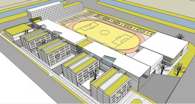 Sketchup学校模型|多层学校，教学楼，现代风格，教育建筑