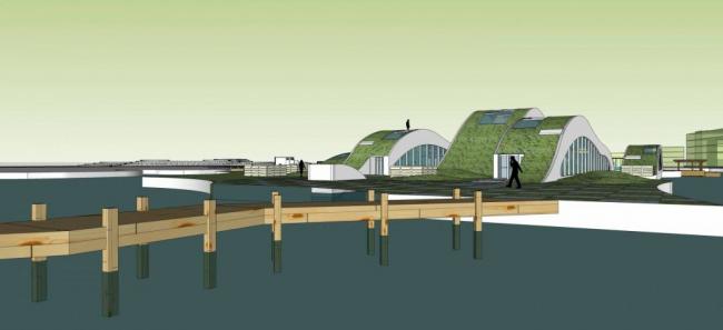 Sketchup车站路桥|候船码头，桥，交通建筑，单层，现代风格，景观