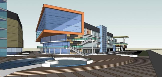 Sketchup商业模型|多层商场，商业建筑 ，现代风格