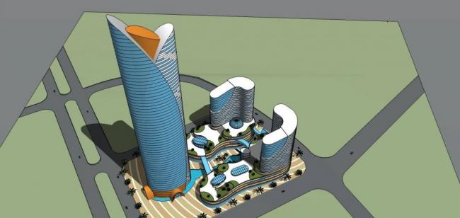Sketchup综合体模型|超高层商业综合体，现代风格，酒店办公，商场