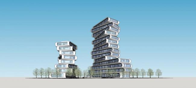 Sketchup办公模型|高层办公楼，现代风格，酒店，异形