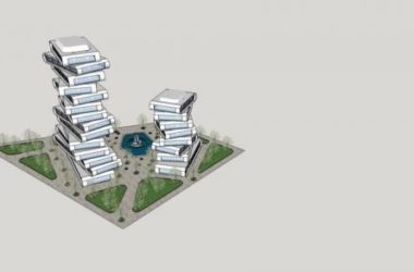 Sketchup办公模型|高层办公楼，现代风格，酒店，异形-BIM建筑网