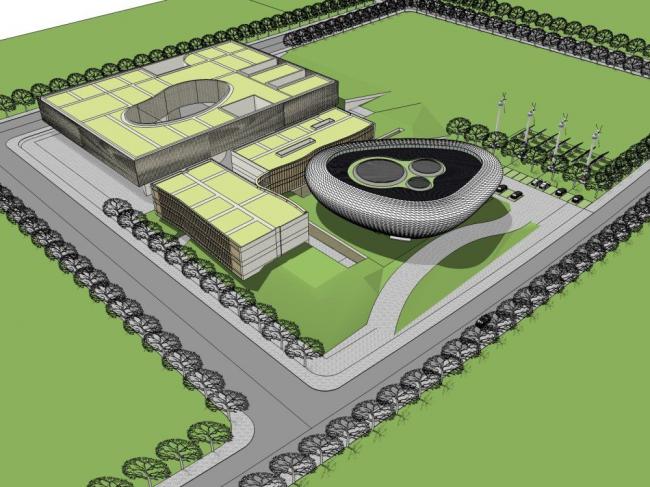 Sketchup文化模型|多层博物馆，现代风格，文化建筑