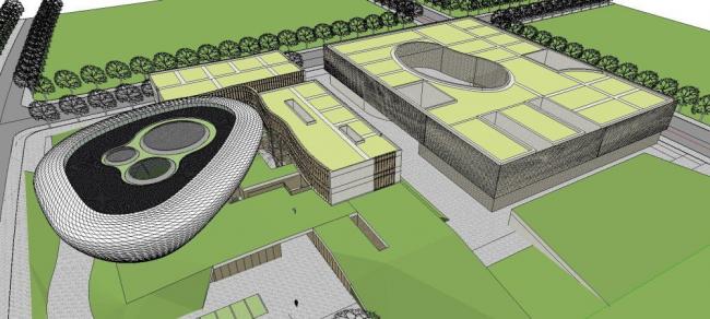 Sketchup文化模型|多层博物馆，现代风格，文化建筑