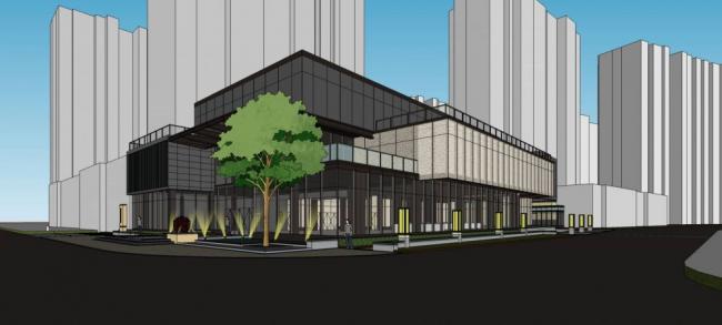 Sketchup商业模型|多层会所，商业建筑，现代风格