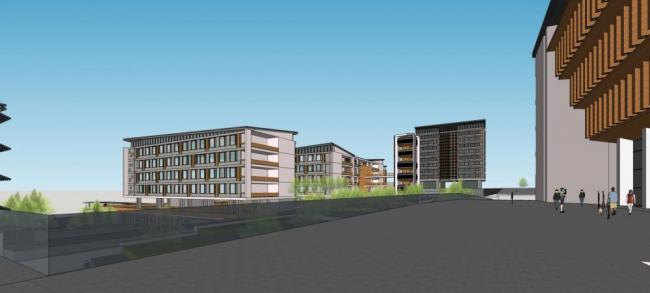 Sketchup学校模型|昆明工业职业技术学院，多层学校，新中式风格，教育建筑