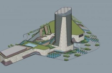 Sketchup办公模型|高层商业办公楼，现代风格，酒店，商场，商业裙房-BIM建筑网